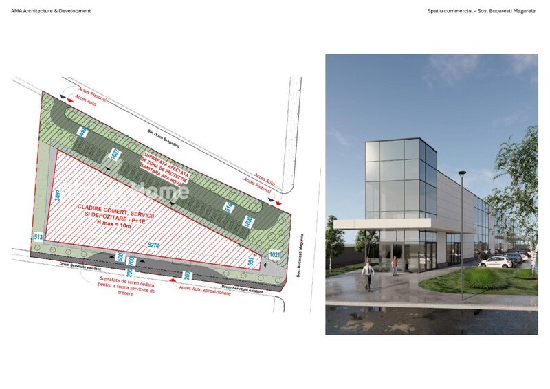 Magurele Proiect Comercial Teren Intravilan 4.493 mp – Dubla Deschidere